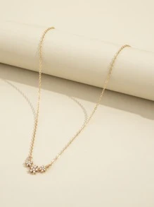 水钻花朵吊饰项链 情人节、妈妈、母亲、母亲节、礼物