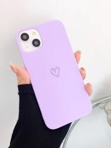 Heart Pattern Phone Case - Purple - View 1