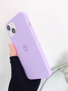 Heart Pattern Phone Case - Purple - View 3