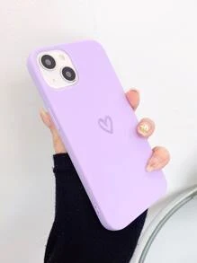 Heart Pattern Phone Case - Purple - View 4
