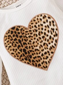 嬰兒女孩豹紋荷葉邊連體褲＆長褲＆口罩套裝 - 彩色 - 查看 4