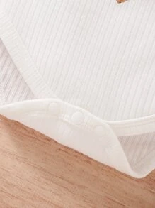 嬰兒女孩豹紋荷葉邊連體褲＆長褲＆口罩套裝 - 彩色 - 查看 5