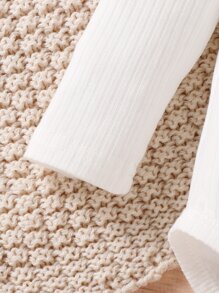 嬰兒女孩豹紋荷葉邊連體褲＆長褲＆口罩套裝 - 彩色 - 查看 6