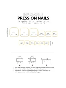 Upgrade Your Look with 24pcs Short Square White French Two Tone Fake Toe Nail & 1sheet Tape & 1pc Nail File - Multicolor - View 5