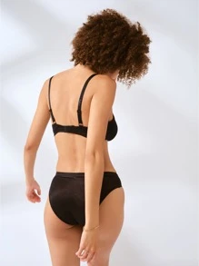 LUVLETTE Sheer Fantasy Shimmer Wirefree Bralet - Black - View 6