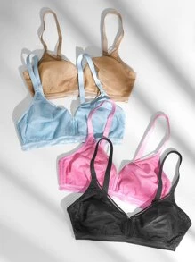 LUVLETTE Sheer Fantasy Shimmer Wirefree Bralet - Black - View 10