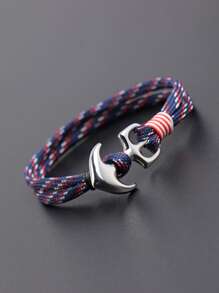Hombres Pulsera con diseño de ancla - Multicolor - Ver 1