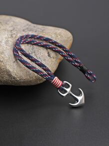 Hombres Pulsera con diseño de ancla - Multicolor - Ver 3