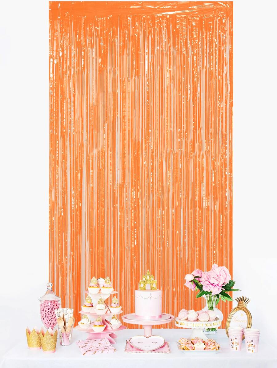 kumozawa 1pc Solid Color Party Decorative Tassel Curtain,Christmas