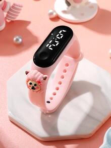 1pc Kids Sheep Decor Luminous Water Resistant Electronic Watch