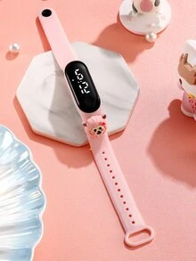 1pc Kids Sheep Decor Luminous Water Resistant Electronic Watch