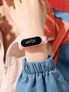 1pc Kids Sheep Decor Luminous Water Resistant Electronic Watch