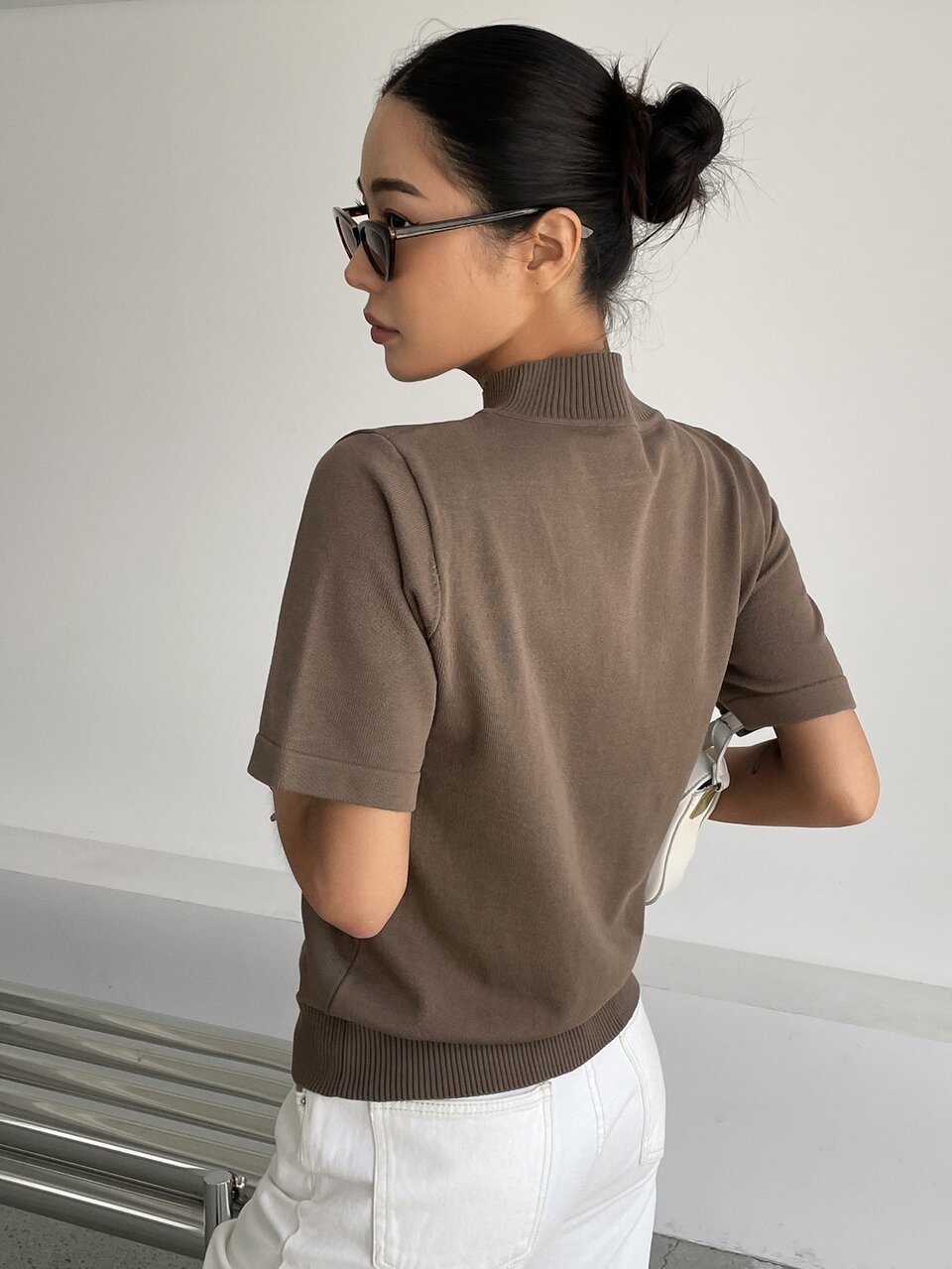 Mock Neck Knit Top,Fall Clothes,Back To School Clothes