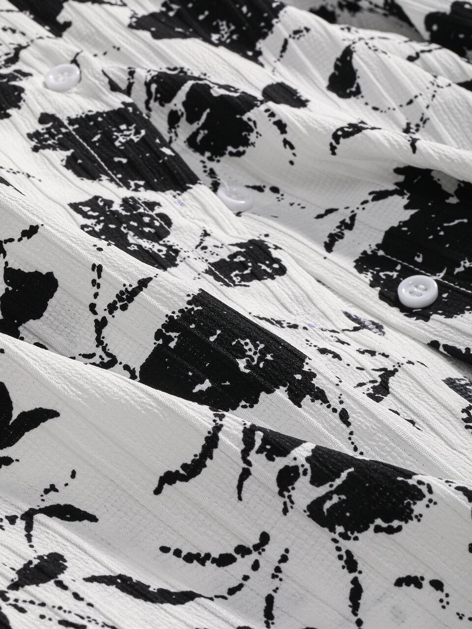 Floral Print Button Front Shirt