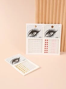 Party Joy 3sheets Rhinestone Eye Tattoo Sticker - Multicolor - View 3