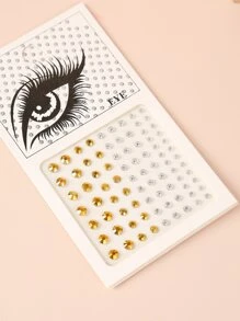Party Joy 3sheets Rhinestone Eye Tattoo Sticker - Multicolor - View 4