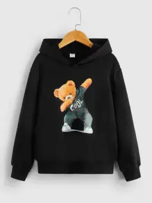 SHEIN 男孩卡通圖案連帽衫