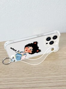 1 funda para teléfono con diseño de niña linda y genial de dibujos animados compatible con iPhone 15 Pro Max, 1 funda para teléfono con bolsa de aire a prueba de golpes y función atril compatible con iPhone 13, 1 funda para teléfono con soporte de anillo portátil compatible con Samsung Galaxy A13 4g