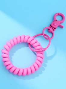 Móc khóa trang trí dây điện thoại - Màu Hồng Tươi - Xem 1