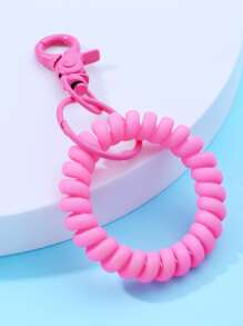 Móc khóa trang trí dây điện thoại - Màu Hồng Tươi - Xem 2
