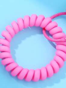 Móc khóa trang trí dây điện thoại - Màu Hồng Tươi - Xem 3