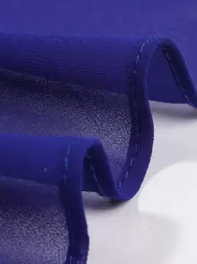 Faux Pearl Detail Shawl Ideal For Going Out & Dressing Up Your Look - Royal Blue - View 4