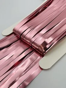 1pc Metallic Tassel Curtain - Baby Pink - View 2