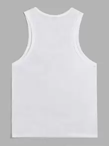 Manfinity VCAY Men Flamingo Print Tank Top - White - View 2