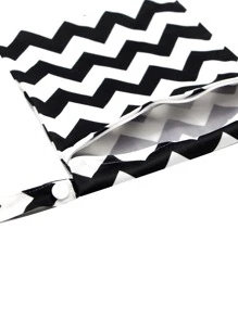 3 piezas Bolsa de pañales con patrón geométrico - Negro - Ver 4