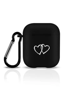 愛心圖案耳機殼適用於Airpods - 黑與白 - 查看 4