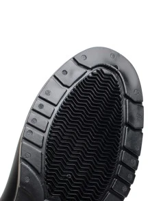 素色女士簡約風一腳蹬雨鞋 - 黑色 - 查看 5