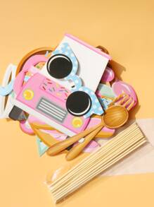 22件套甜甜圈摄影道具，复古派对装饰及照相亭配件套装