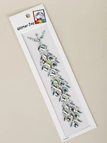 1sheet Rhinestone Hair Tattoo Sticker - Multicolor - View 2