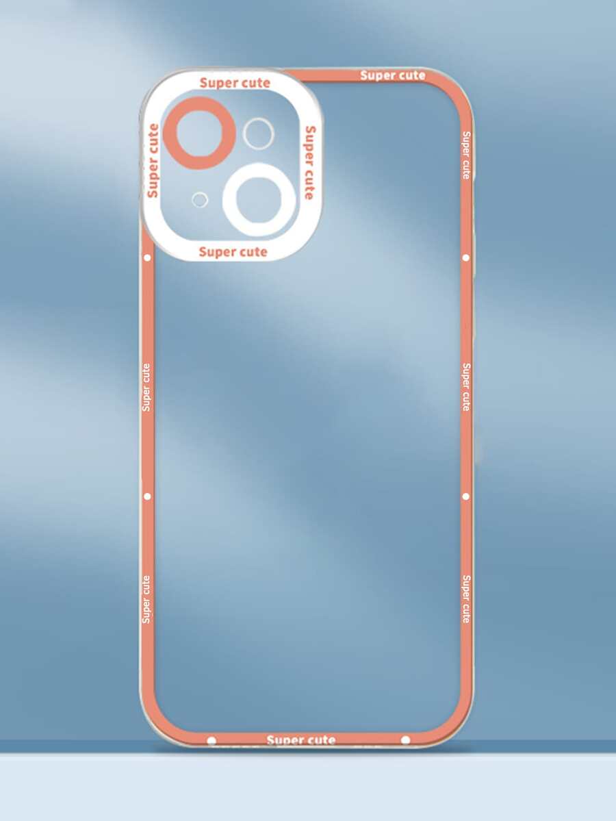 Vỏ điện thoại trong suốt khung tương phản - trái cam - Xem 1