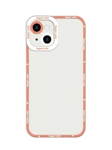 Vỏ điện thoại trong suốt khung tương phản - trái cam - Xem 2