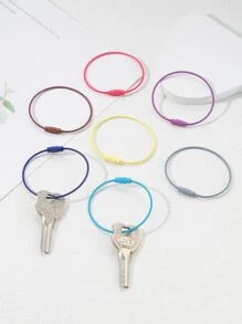 7 chiếc móc khóa tối giản ngẫu nhiên - Nhiều màu - Xem 2