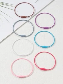7 chiếc móc khóa tối giản ngẫu nhiên - Nhiều màu - Xem 7