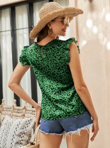 SHEIN Clasi Áo sơ mi nữ Nút Xù Báo Giải trí - Nhiều màu - Xem 2