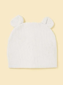 1 cái mũ thiết kế tai hoạt hình cho bé - trắng - Xem 3