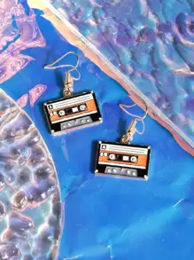 Pendientes largos cinta - Multicolor - Ver 1