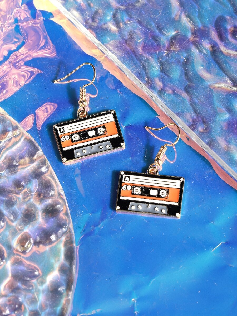 Pendientes largos cinta - Multicolor - Ver 1