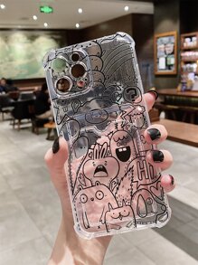 Hộp đựng điện thoại có khe cắm thẻ trong suốt mô hình hoạt hình - Nhiều màu - Xem 1