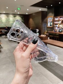 Hộp đựng điện thoại có khe cắm thẻ trong suốt mô hình hoạt hình - Nhiều màu - Xem 4