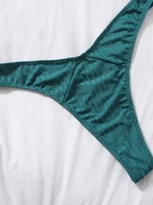 3 piezas Bragas liso tejido de canalé - Multicolor - Ver 5