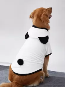 1入組毛茸茸寵物連帽衫 - 黑與白 - 查看 1