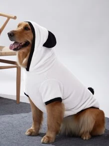 1入組毛茸茸寵物連帽衫 - 黑與白 - 查看 2