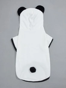 1入組毛茸茸寵物連帽衫 - 黑與白 - 查看 3