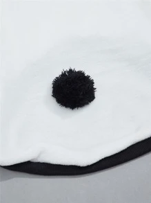 1入組毛茸茸寵物連帽衫 - 黑與白 - 查看 5