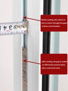 3米/卷防尘隔音防风密封条自粘密封条门窗胶带密封条隔音防风防尘密封条 - 灰色 - 查看 9