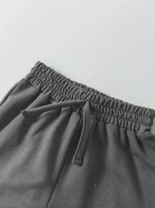 SHEIN Young Boy 3pcs Solid Elastic Waist Shorts - Multicolor - View 3